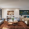 spacious lounge area with couches