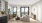a living room with a large glass door